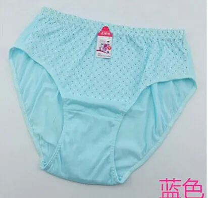 Новое поступление, плюс размер, 7XL, женское нижнее белье, высокая талия, хлопковые трусы, женские трусики - Цвет: Небесно-голубой