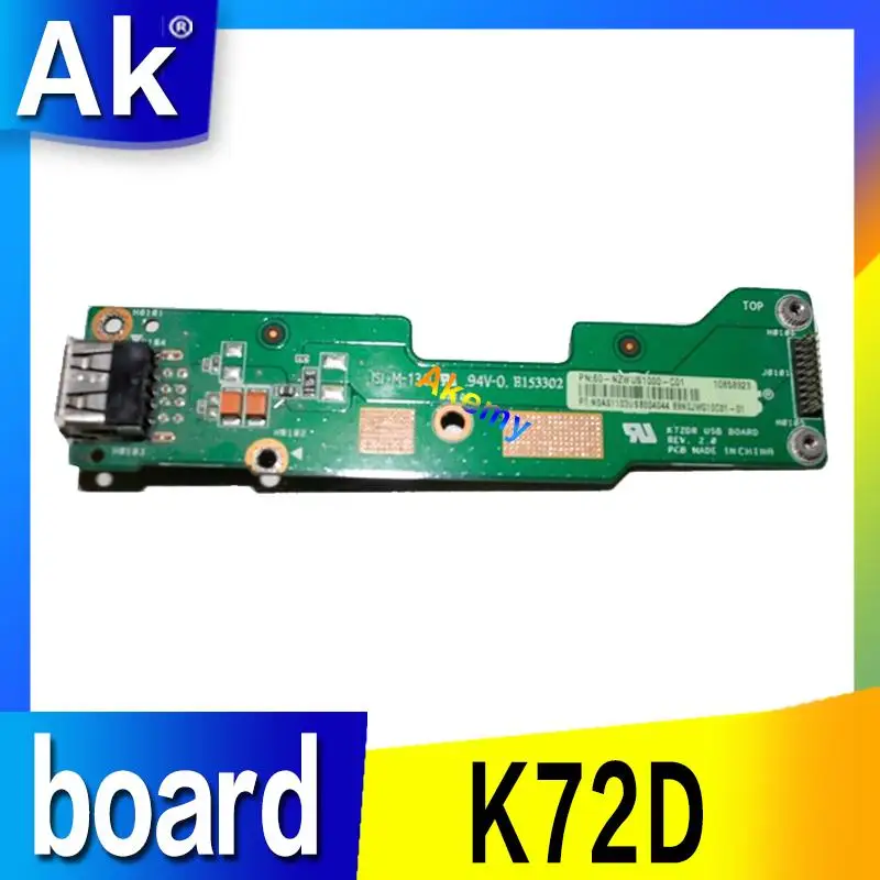 AK для K72 K72DR K72DY K72D K72JR K72JT K72JU USB розетка плата 60-NZWUS1000-C01 работает | Компьютеры и офис