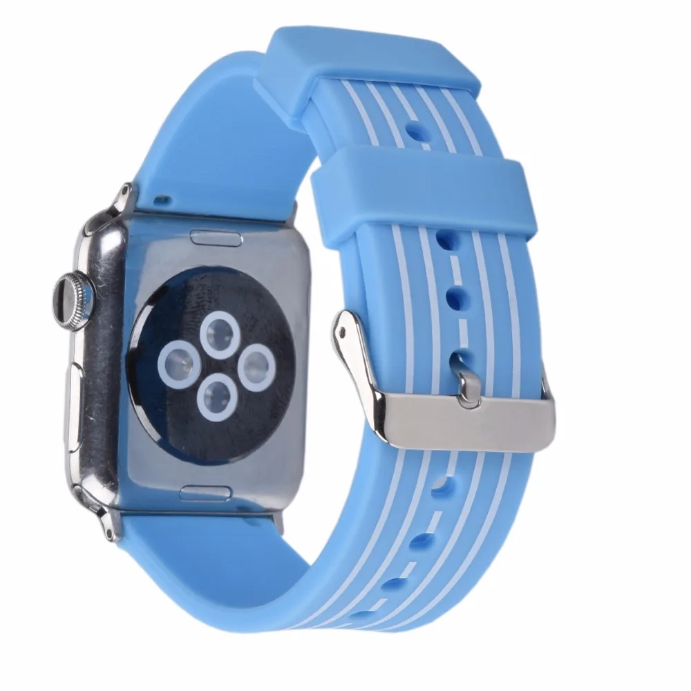 Мягкий силиконовый спортивный ремешок Bemorcabo для Apple Watch Series 3 2 1 сменный iWatch Sport Band 38