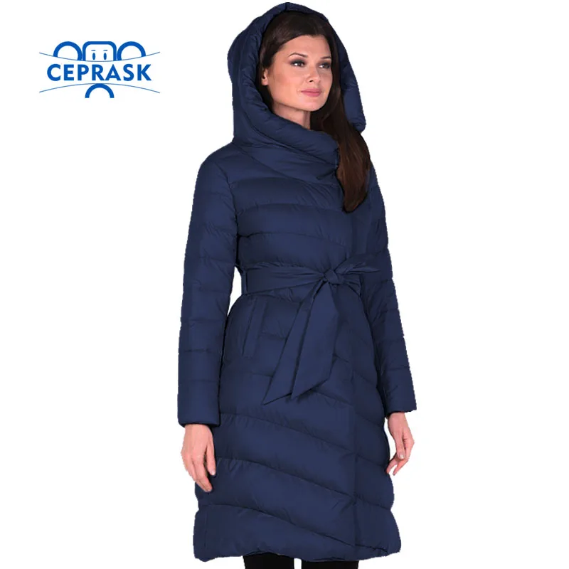 CEPRASK 2020 Высококачественная женская зимняя куртка больших размеров длинное