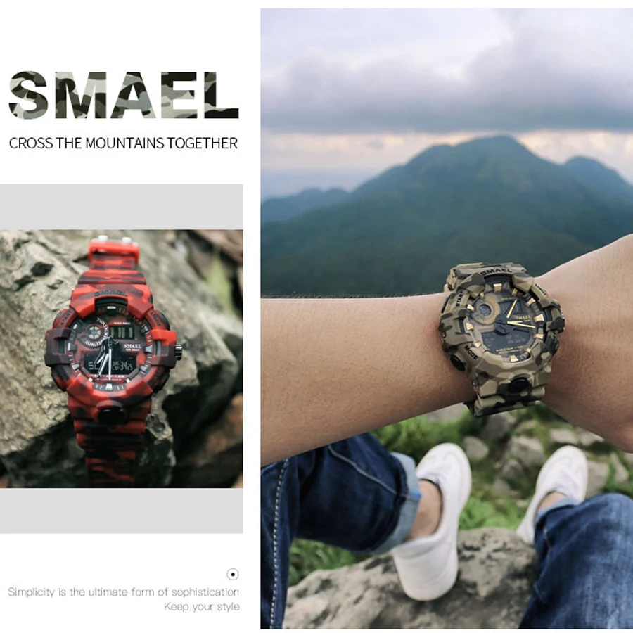 Бренд мужские военные часы светодиодный цифровой-часы G стиль часы водонепроницаемые спортивные S Shock часы для мужчин relojes hombre