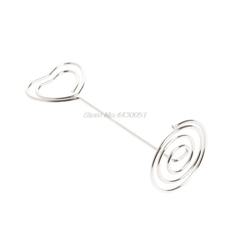 10 шт./компл. место держатель для карт сердце Форма зажимы свадебной стол фото Memo