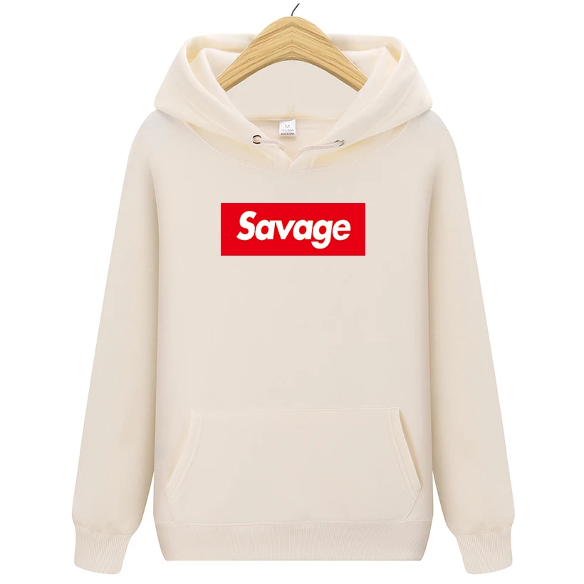 Осенне-зимняя Модная брендовая толстовка с капюшоном с надписью Savage Mans уличные мужские толстовки-худи хип-хоп спортивные костюмы мужские толстовки