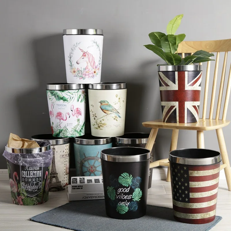 Пластиковые водонепроницаемые мусорные баки для ванной бумажная корзина