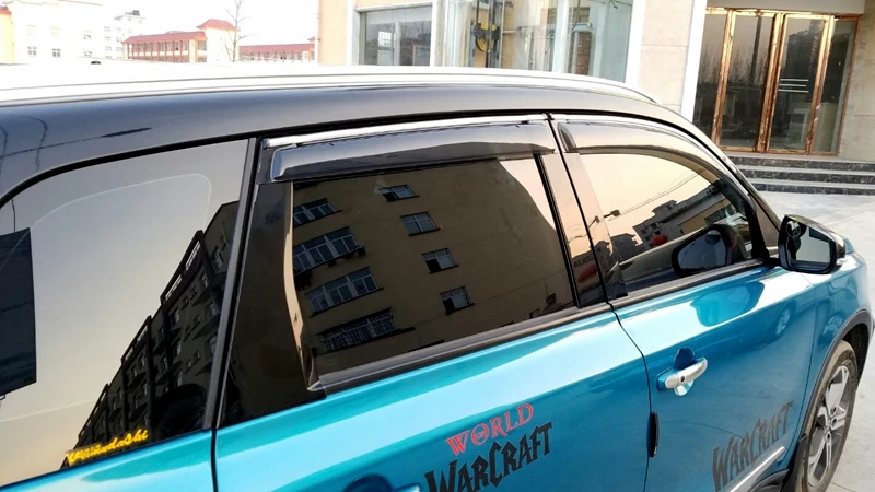 Для Suzuki Vitara- Пластик черное окно козырек Vent Оттенки Защита от солнца дождь дефлектор гвардии авто аксессуары 4 шт./компл