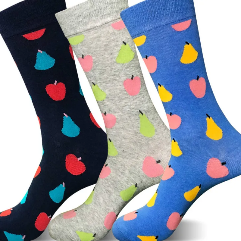 

Combed Cotton Mens Socks Colorful Jacquard Workwear Happy Socks Funny Socks Multicolored Pattern Wedding Gifts Funny Mens Socks