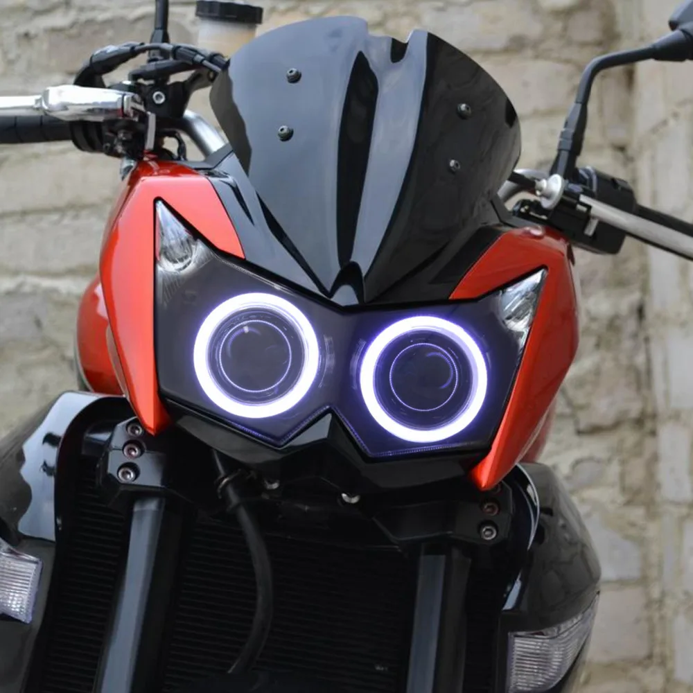 KT Мотоциклов Фара для Kawasaki Z750 2007 2010 Полностью Фары Hid Комплект Frontlamp Ангел Гало