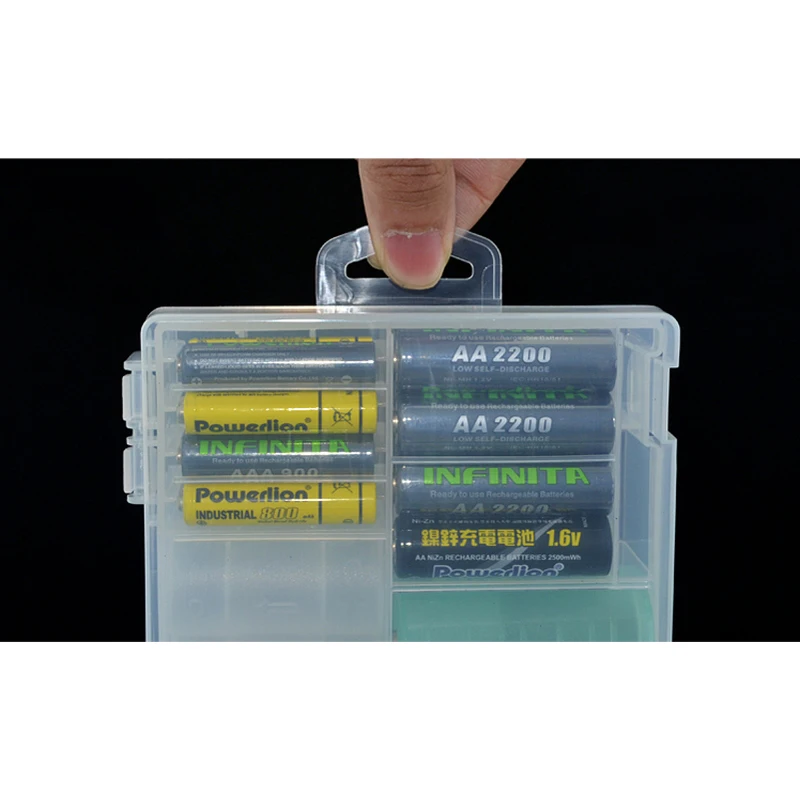 182X131X38mm AA AAA 9V контейнер для батарей портативный пластиковый ящик хранения