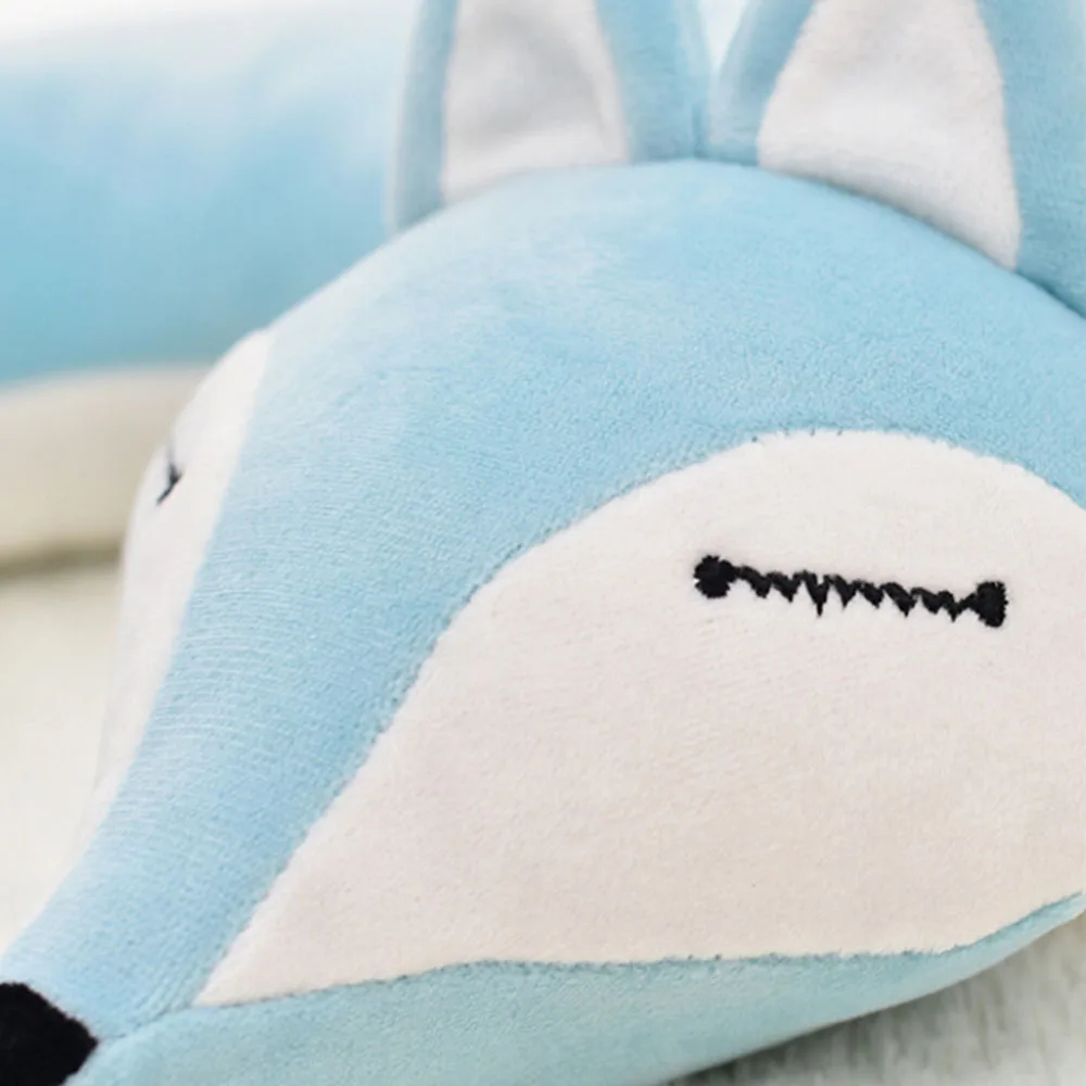 Cute Valentine's Day Gift Fox Cotton Plush U Shape Neck Pillow Travel Car Home Pillow Nap U Shape Pillow for Flight Plane Travel