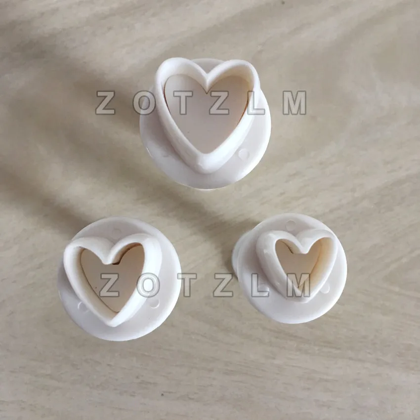 3 шт./лот серия любовь в форме сердца пластиковый набор резаков для печенья
