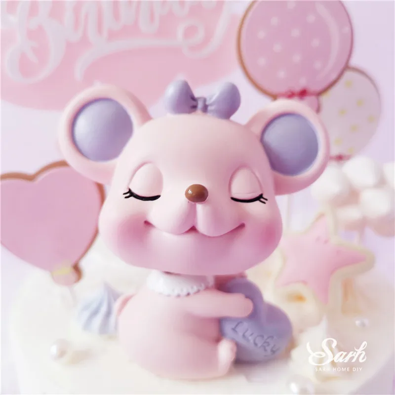 Блестящая трясущаяся голова украшение в виде мышки день рождения воздушный шар