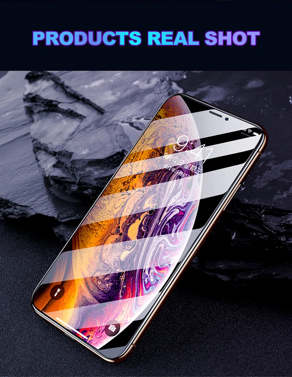 20D закругленные края полное покрытие Защитное стекло для iPhone 7 8 6 6S Plus закаленное защитное стекло 11 X XR XS Max
