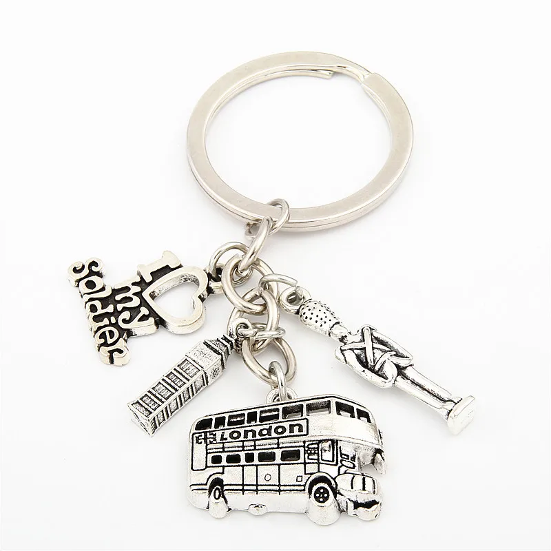 1 шт. брелок для лондонского автобуса английский Big Ben Charms I Love My Soldier брелки ключей