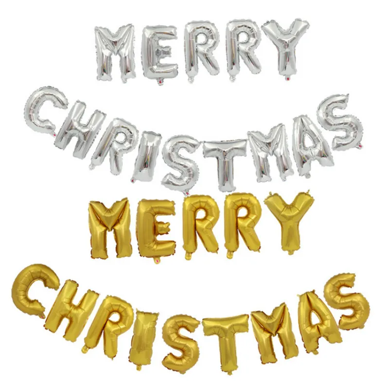 Веселый Рождественский шар 16 дюймов MacBook Air буквы Алфавит висячий Фольга