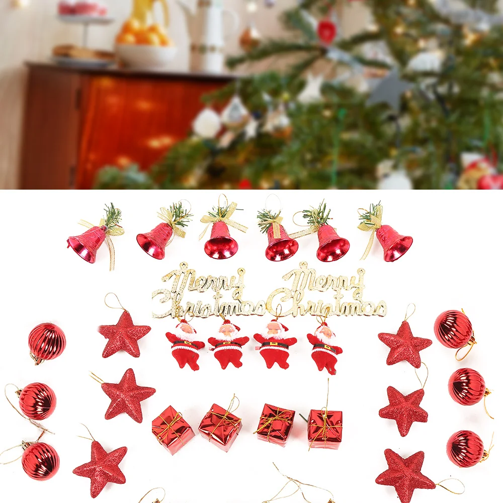 28-in-1 Christmas Decoration Pendant Suit Wall Hangings Ornaments New Year Festival Party Home Z30 | Дом и сад