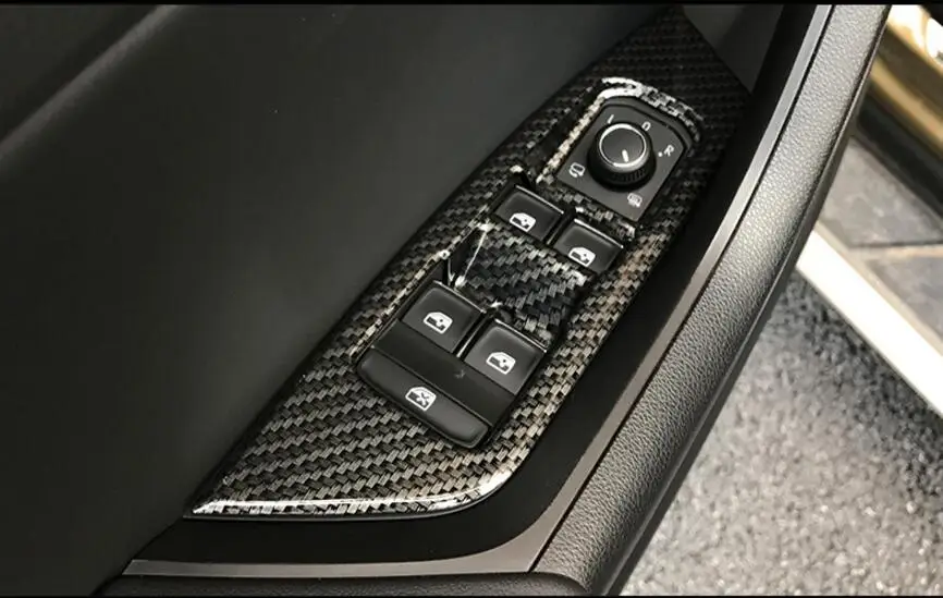 Для Skoda Kodiaq 2017 2018 ABS хром/углеродное волокно цветной пластик для левого руля