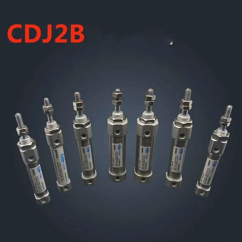 Пневматический мини цилиндр CDJ2B типа Двойное действие один стержень 10 мм
