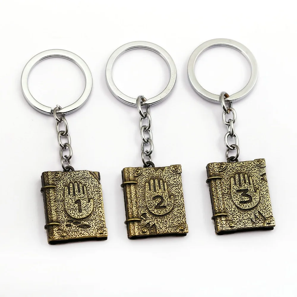 

Gravity Journal 3 Keychain Game Key Ring Holder Metal Fashion Car Chaveiro Book Shape Key Chain Pendant Jewelry