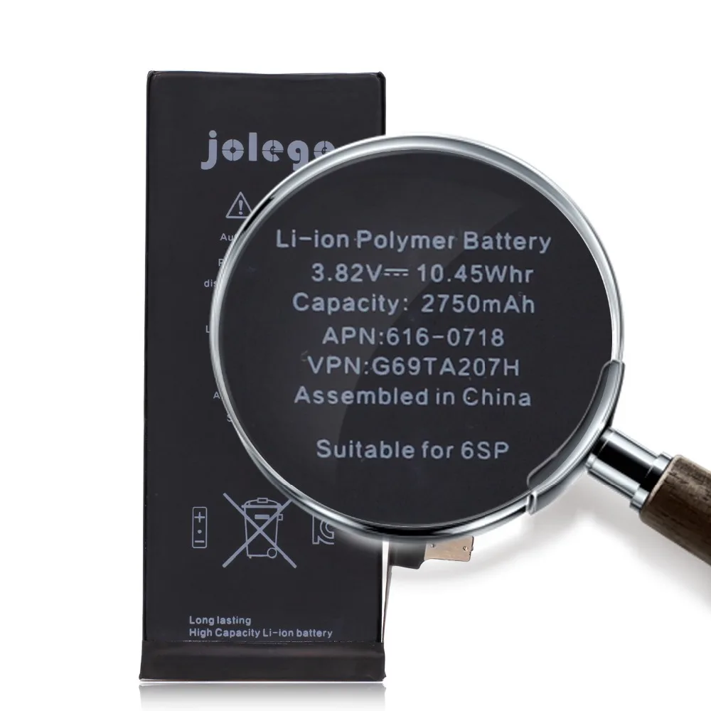 Jolege 5 шт. перезаряжаемый аккумулятор для iPhone 6splus замены батареи iphone 3.82 В 2750 мАч