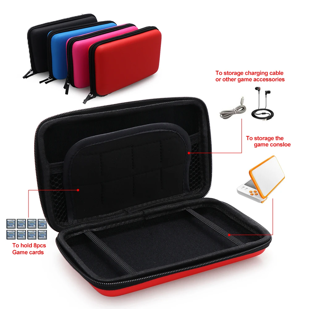 Jeebel NAND 2DS XL чехол EVA чехол для хранения Чехол Funda игровая консоль защитный с подарочной HD пленкой чехол NAND 2DS XL