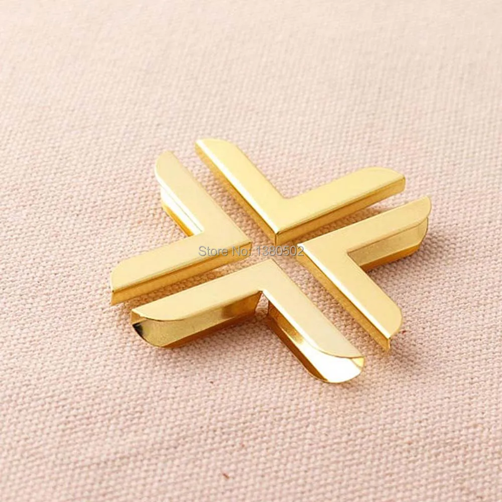 20pcs 32mm gold color Scrapbooking corner protectors metal note book decoration | Дом и сад