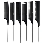 Расческа термостойкая, черная, металлическая, Антистатическая, 1 шт.