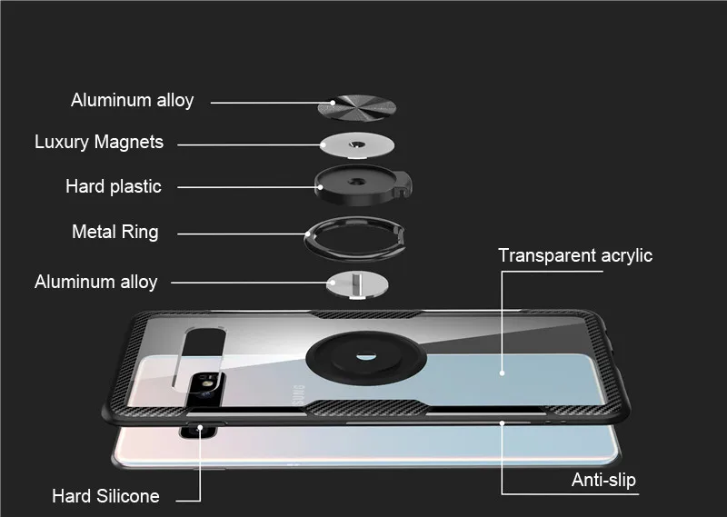 S10 чехол для samsung Galaxy S10 S9Plus Note9 автомобильный магнитный держатель-кольцо для пальца подставка задняя крышка для samsung S10 Plus чехол S10Lite