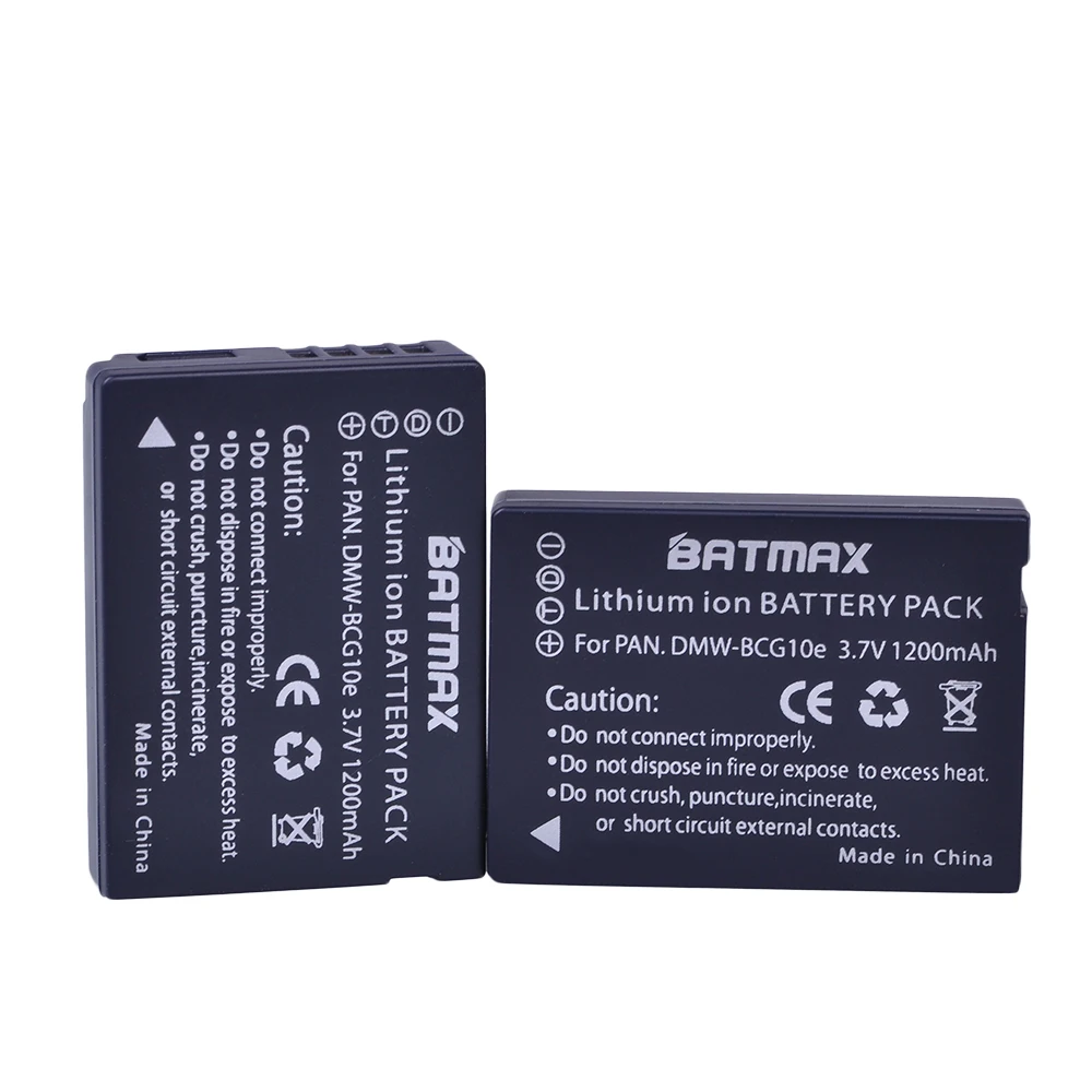 Фото Аккумулятор 2xDMW-BCG10 DMW BCG10 BCG10E + зарядное устройство USB с ЖК-дисплеем для Panasonic Lumix №2