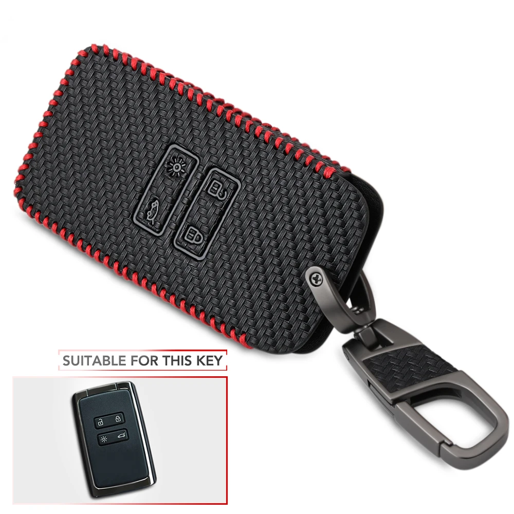 Авто Кожаный чехол для ключа автомобиля защитный Renault Koleos Kadjar Samsung QM5 QM6 2016-2018