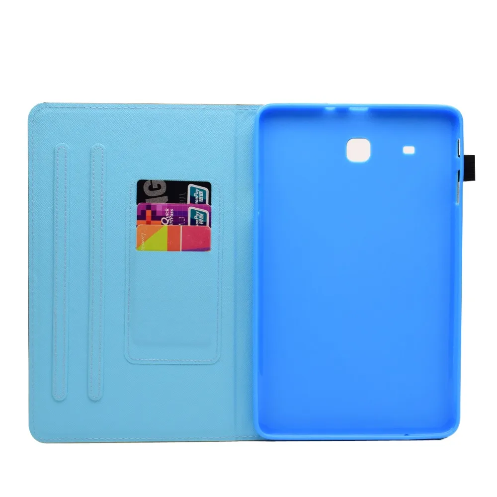 Чехол для планшета Samsung Galaxy Tab E T560 SM T561 9 6 дюйма умный чехол с рисунком животных из