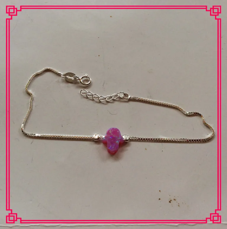 20 шт./лот Op10 розовый цвет опал браслет Хамса маленький 8*10 мм Опал подвеска