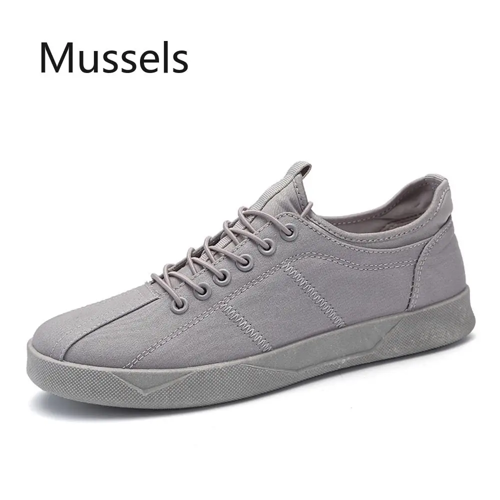 2019 Spring Autumn Canvas Shoes Men Lace Up Casual fashion Solid Breathable Male Footwear Flats Outdoor Street | Обувь