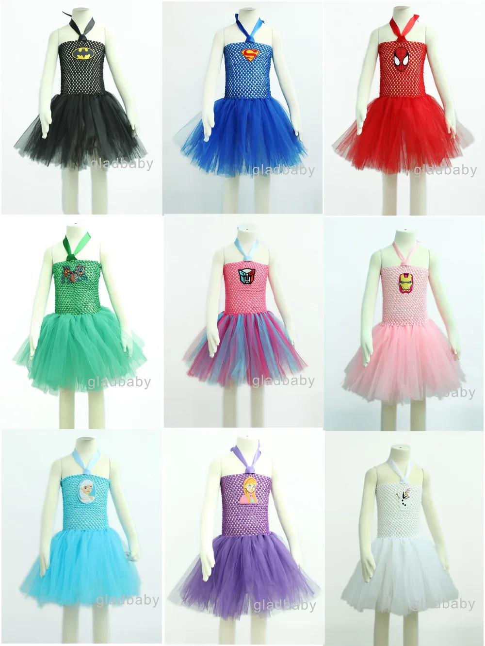 Супергероя костюм для девочек фиолетовый/белый/розовый/чёрное платье пачка с