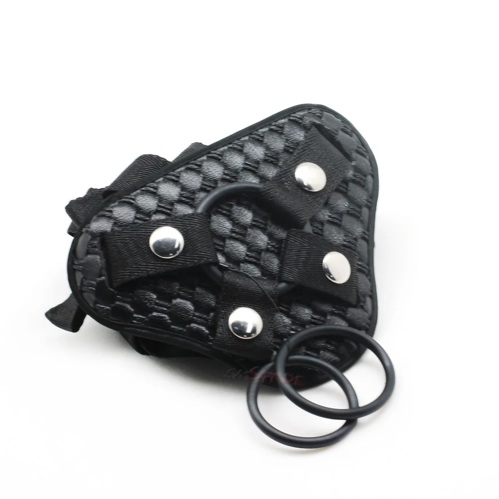 Черный ремешок smspade из искусственной кожи для фаллоимитатора ограничения