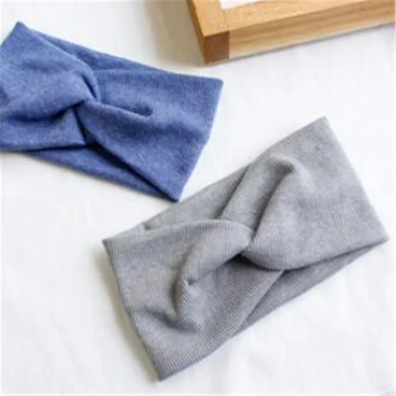 

Solid Color Baby Headband Girls Twisted Knotted Nylon Elastic Hair Band Hair Accessories Haarband Baby Girl Headbands