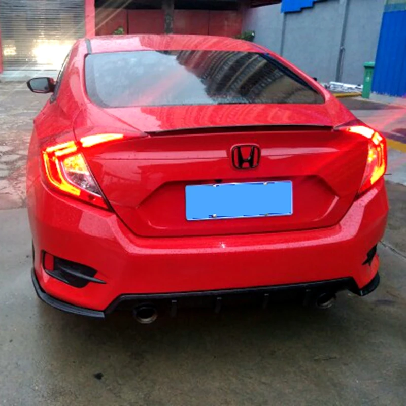 Для Honda Civic задний спойлер багажника Высокое качество ABS Материал грунтовка цвет украшение в виде хвостового крыла для Civic