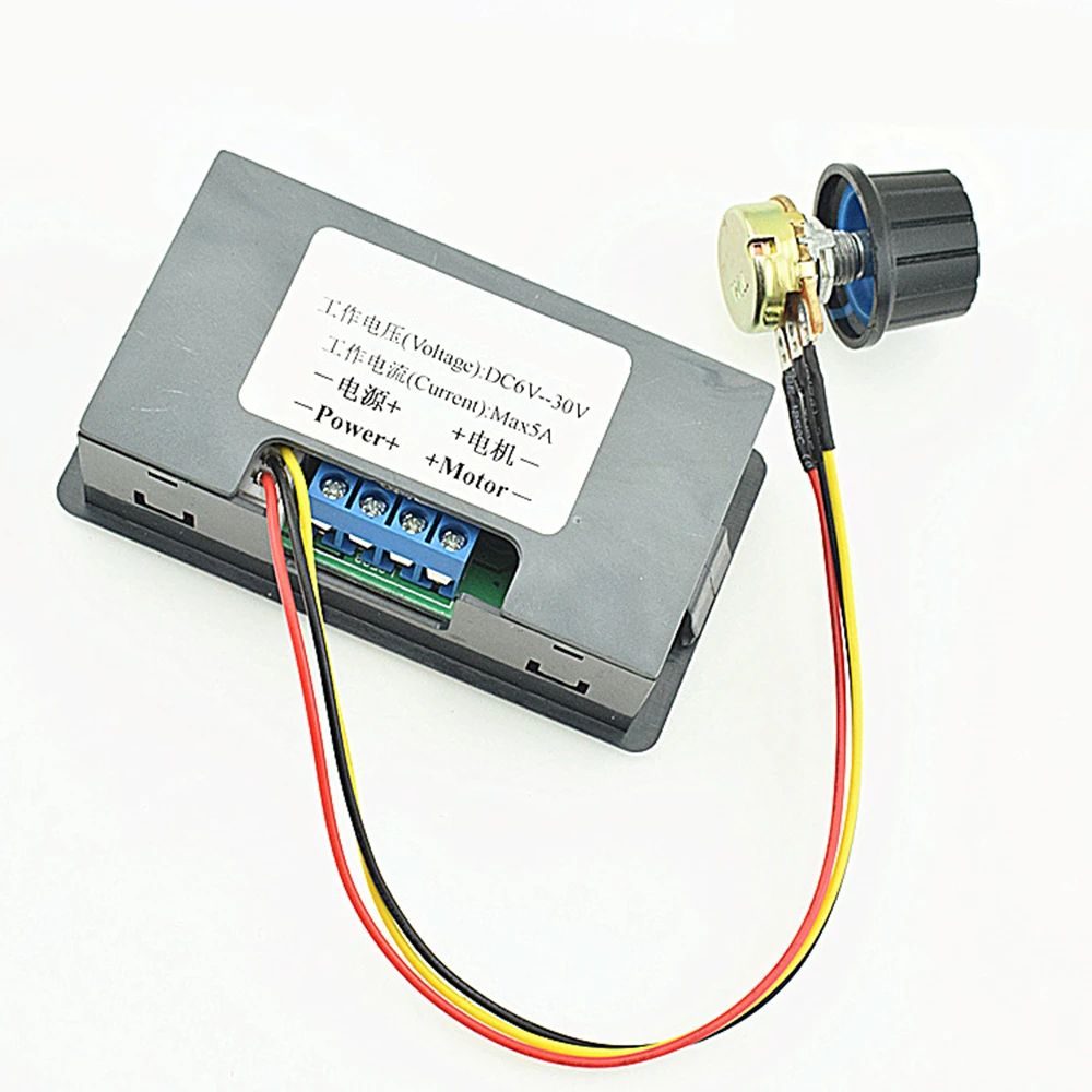 DC 6 30 V 12 24 15A Max PWM регулятор скорости двигателя с цифровым дисплеем тока|Контроллер