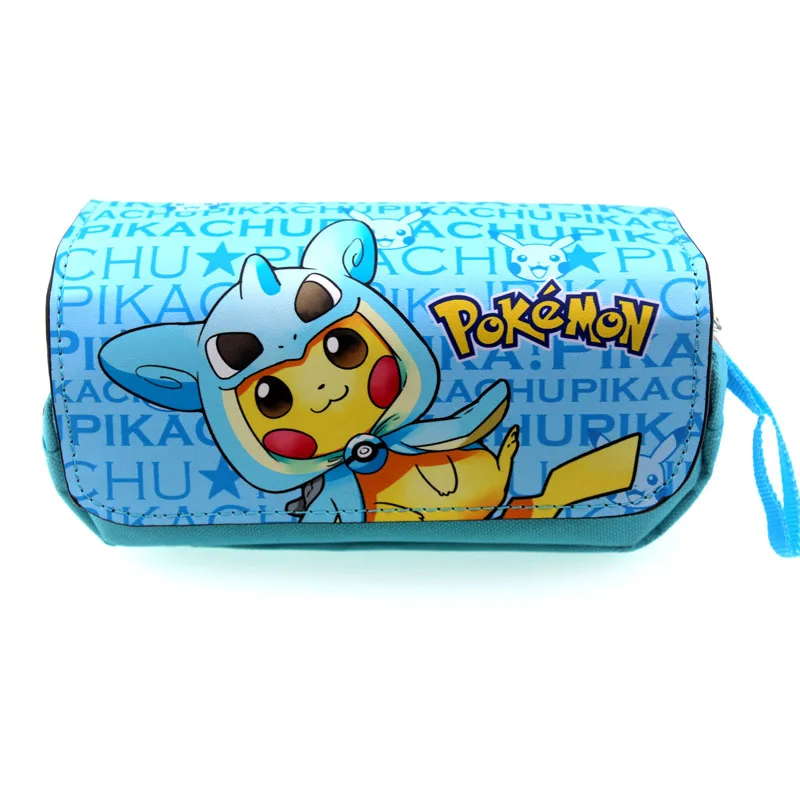 Pikachu-06 Чехол для карандашей с аниме Покемон, милая сумка для макияжа, школьный чехол для карандашей Пикачу, косметички - Цвет: Pikachu-06