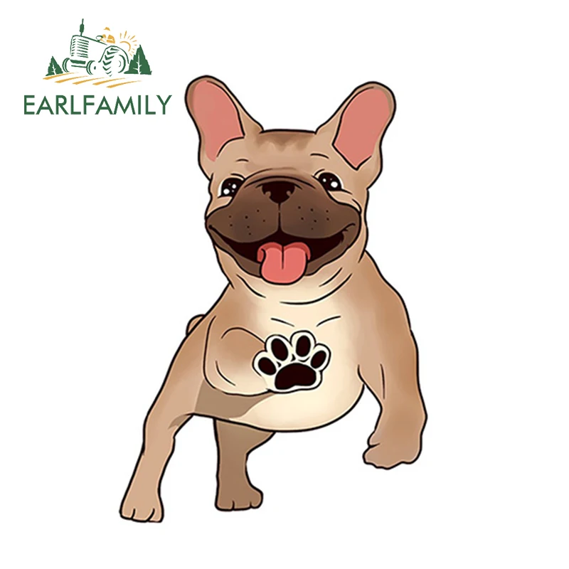 EARLFAMILY 13 см x 9 мультяшная французская искусственная животная наклейка на бампер