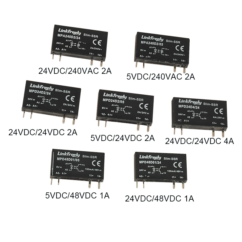 MPD24D2/05 4 контактный релейный модуль микронапряжения PCB 5 в постоянного тока на