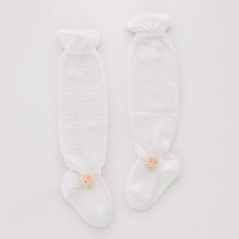 Летние носки для маленьких девочек тонкие сетчатые длинные дышащие хлопковые