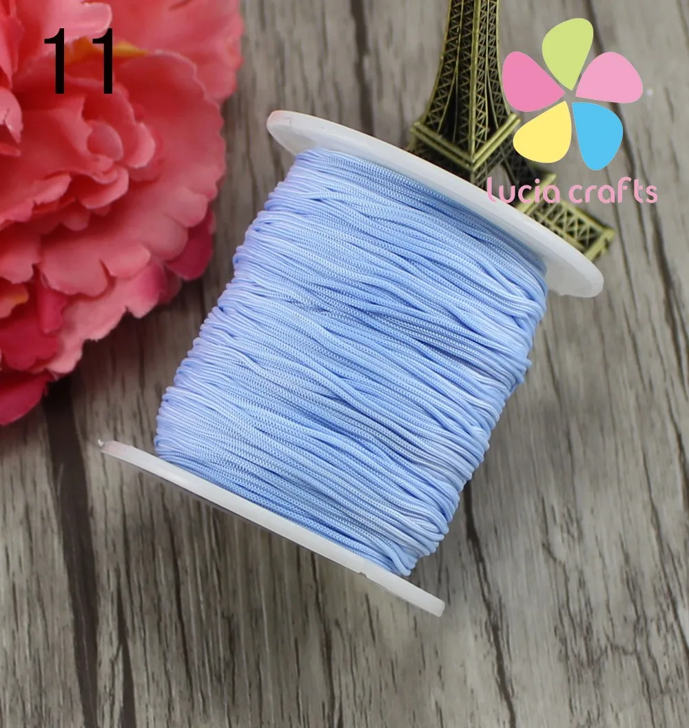 Распродажа! Lucia crafts приблизительно 80 ярдов/рулон Приблизительно 1 мм полиэстер ювелирный шнур веревочный нить цвета как показано на картинке 033002004