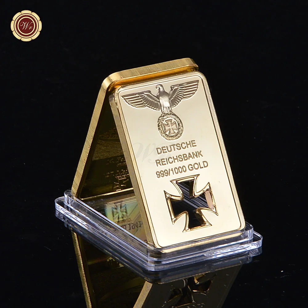 Немецкая немецкая 24 каратная позолоченная искусственная копия Gold Bar Коллекция