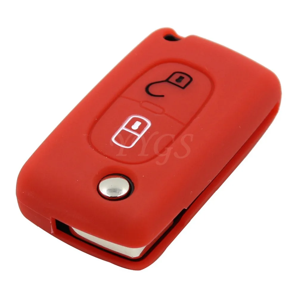 Силиконовый флип чехол с дистанционным управлением держатель для ключа 2 кнопок