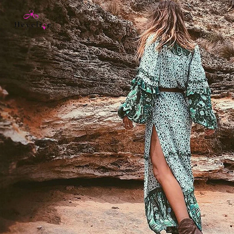 Женские платья-бикини пляжная одежда с длинным рукавом и принтом | Парео