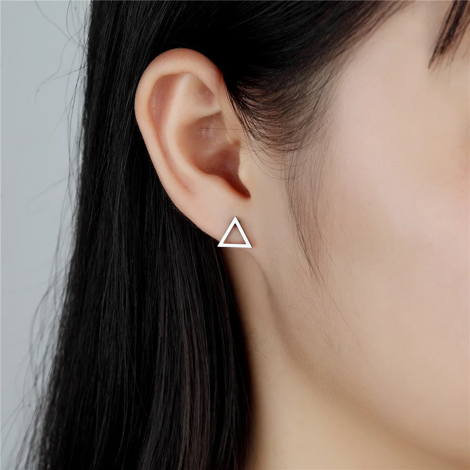 Женские серьги-гвоздики FGifter простые серьги золотого и серебряного цвета с