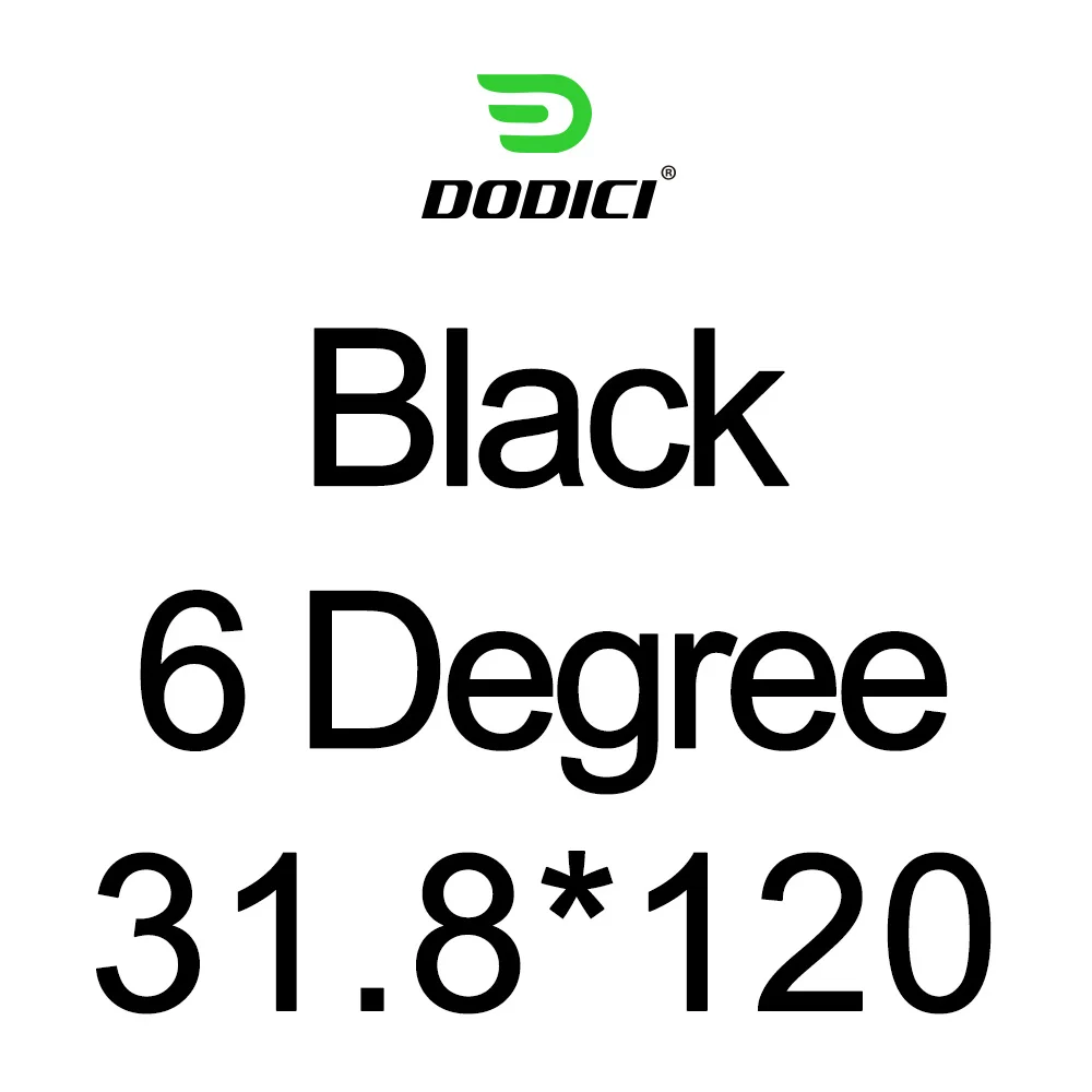 Black 120mm DODICI велосипедный руль из углепластика волокна стержня стержень для дорожного велосипеда MTB углеродный стол 6 градусов жемчуг Краски блеск для губ 31,8*80/90/100/110/120/130 мм - Цвет: Black 120mm