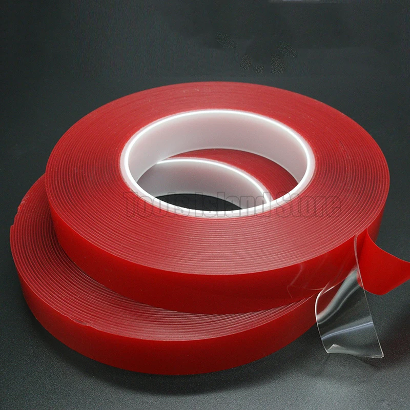 1mm~10mm*50M Strong pet Adhesive PET Red Film Clear Double Sided Tape No Trace for Phone LCD Screen | Обустройство дома
