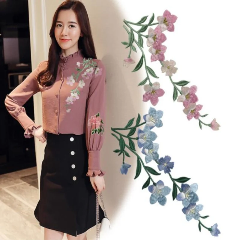 1 шт. наклейки с цветочной вышивкой для одежды свадебное платье