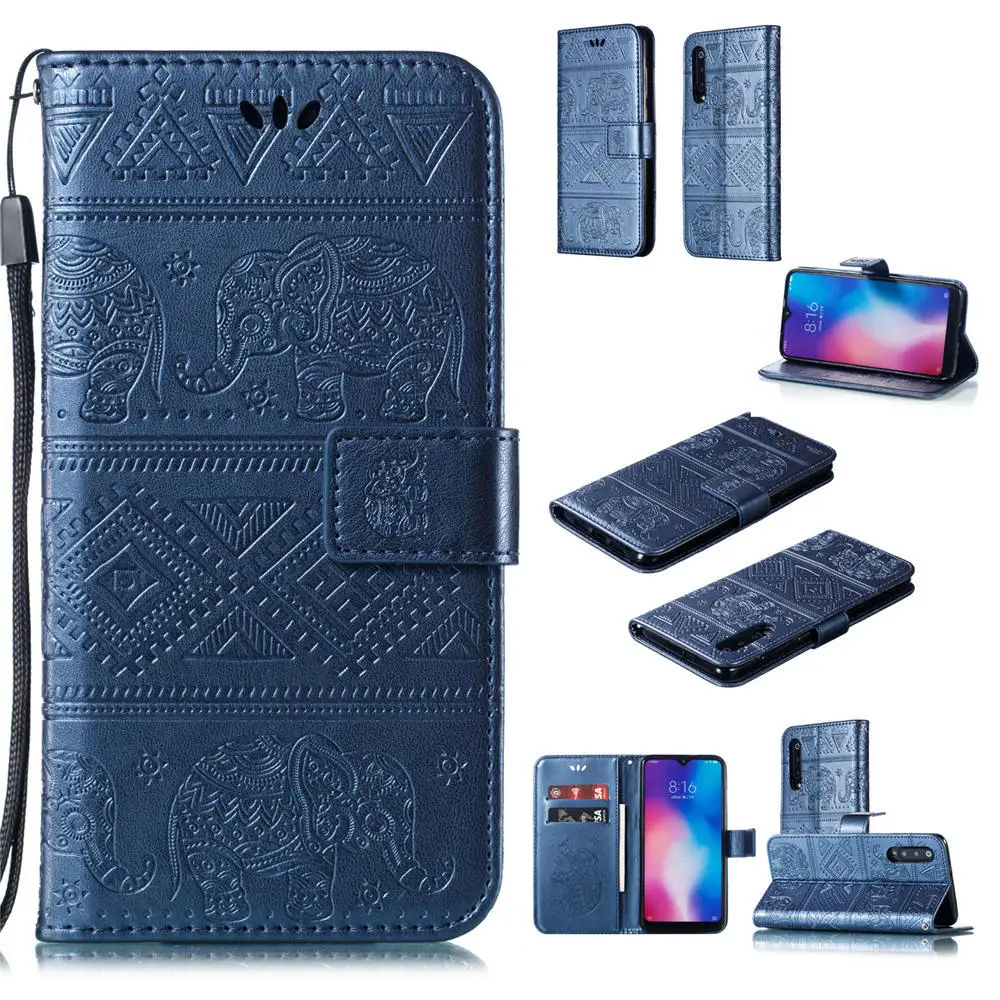 Чехол книжка mi9 с тиснением для Xiaomi Mi 9 модный флип чехол Play роскошный Кошелек из